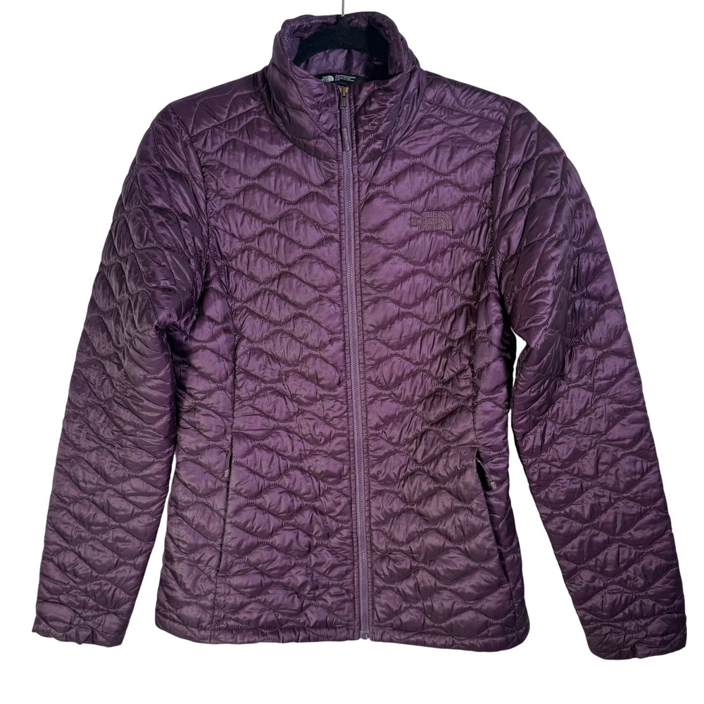 The North Face ThermoBall Quilted Puffer Jacket Plum Purple Womens Small